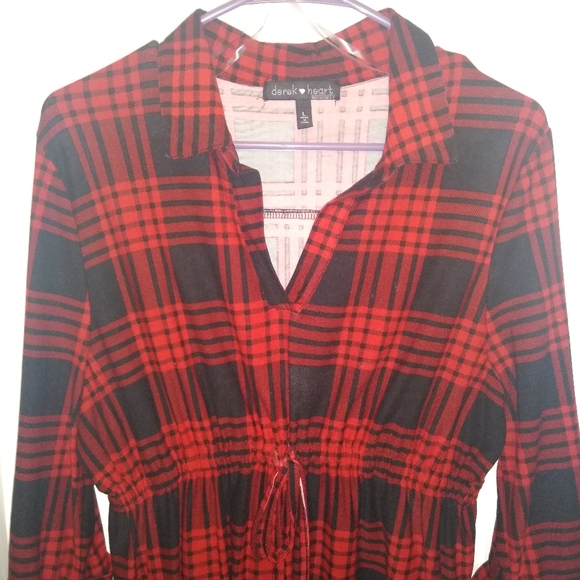 Plaid maternity dress - Picture 2 of 4